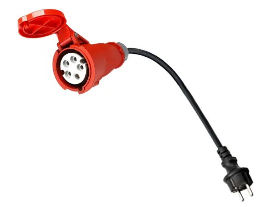 Adapteris no 3F uz 1F EVSE 3P16A -> Shucko EU kabelis 1m