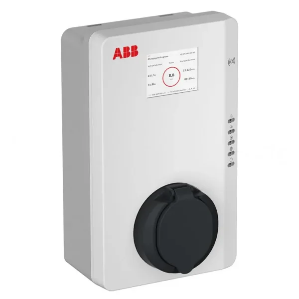 ABB uzlādes stacija Terra AC W22-S-RD-MC-0, 22kW, 32A, RFID, 4G, socket with shutter, type 2